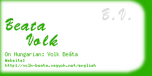beata volk business card